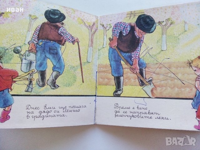 Нашата градина-картинна книжка - Ц.Иванова,Е.Пъдарева - 1990г., снимка 2 - Детски книжки - 43800263