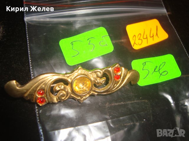 ПОЗЛАТЕНА СТАРА АРТ ДЕКО БРОШКА 23441, снимка 6 - Антикварни и старинни предмети - 33434855