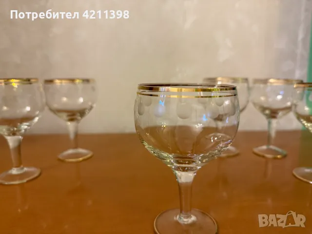 Ретро стъклени чаши, снимка 3 - Антикварни и старинни предмети - 49744782