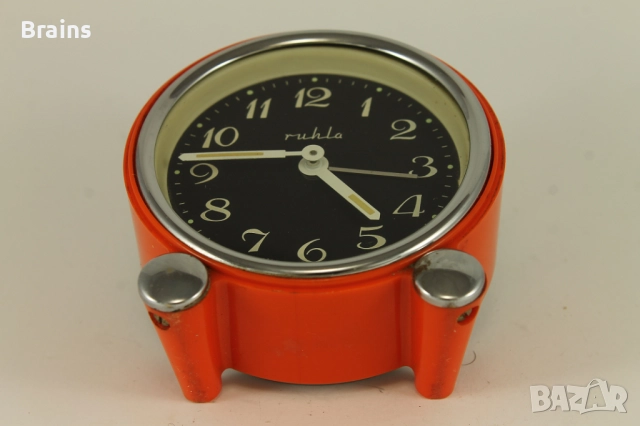 Стар Немски Будилник RUHLA 1960-те, снимка 7 - Антикварни и старинни предмети - 51867910