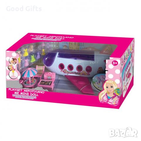 Комплект самолет с кукла и 14 аксесоара