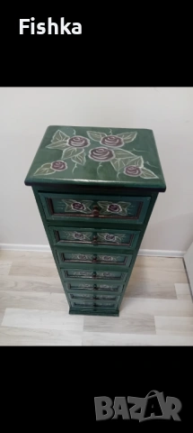 Винтидж комод „Седмица“ (Semainier) – Автентичен Изумруд