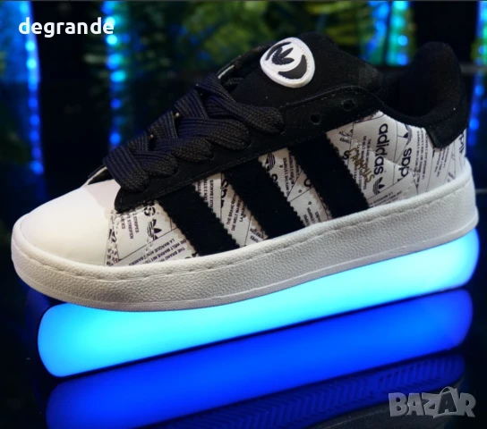 Дамски кецове Adidas Campus цвят бяло и черно