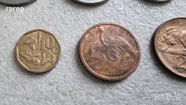 Монети. Южно Африканска Република . ЮАР. 1, 2, 5,10, 20 и 50 цента. 1, 2 и 5 ранда. По стара емисия., снимка 4 - Нумизматика и бонистика - 42284246