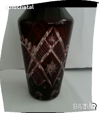 сервиз кристални чаши и гарафа цветен червен кристал , снимка 9 - Антикварни и старинни предмети - 28429012