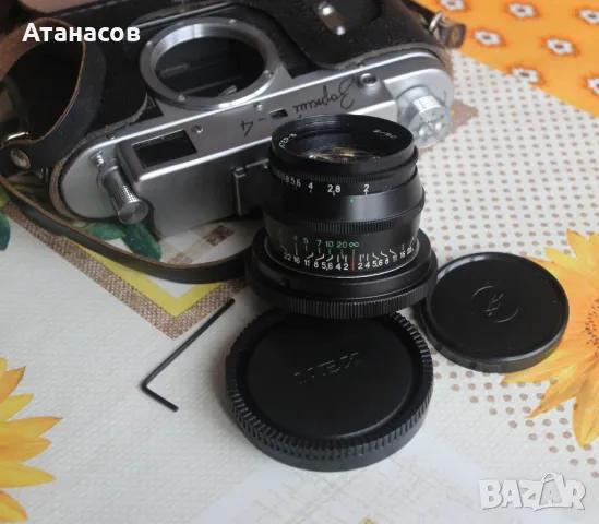 ЮПИТЕР-8 2/50mm м39 + адаптор за Sony фотоапарат, снимка 3 - Обективи и филтри - 49444143