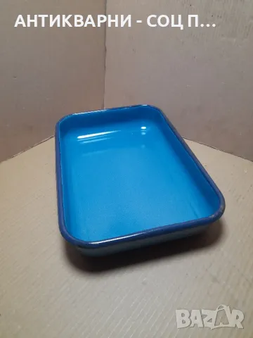 Соц Стара Емайлирана Тава., снимка 2 - Антикварни и старинни предмети - 48870393