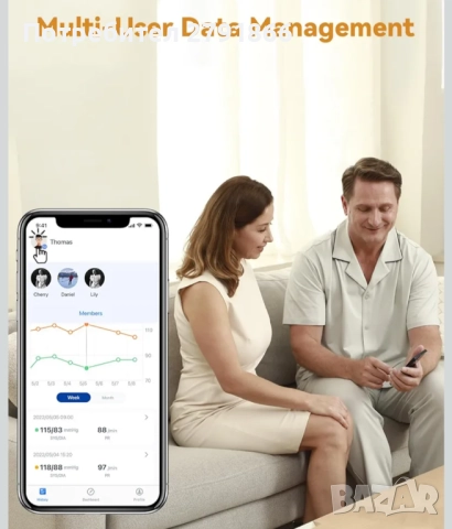 CheckMe Armfit Plus автоматичен апарат за кръвно налягане за горната част на ръката ЕКГ Android  iOS, снимка 8 - Други - 51991203