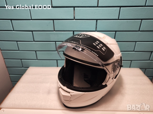 MY 935 модулна каска, ECE 22.06, двойно стъкло, бяла, M/XXL N3, снимка 8 - Аксесоари и консумативи - 51910621