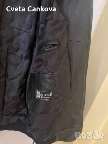 Кожено мъжко яке, снимка 3 - Якета - 51589095