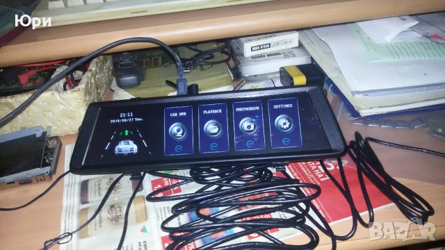 Продавам 10-инчов тъч скрин видеорегистратор/огледало/,за кола с предна и задна камера, снимка 9 - Аксесоари и консумативи - 37082862