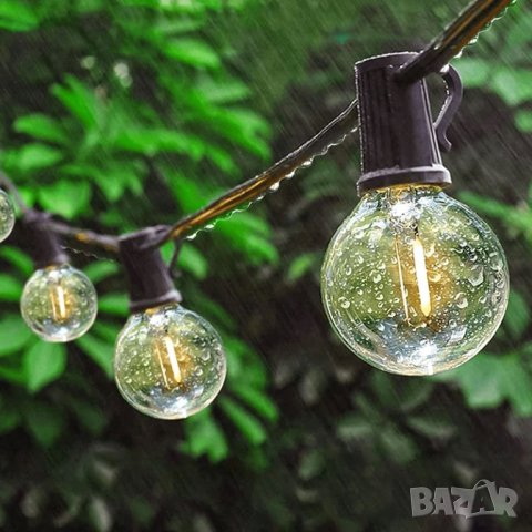Градински гирлянд с 24 LED крушки, снимка 9 - Лед осветление - 44017085