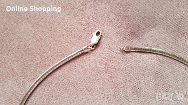 Сребърен ланец , снимка 4 - Колиета, медальони, синджири - 37854250