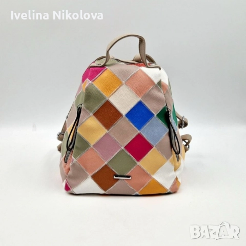 Модерна цветна дамска раница от еко материал, снимка 9 - Раници - 51463555