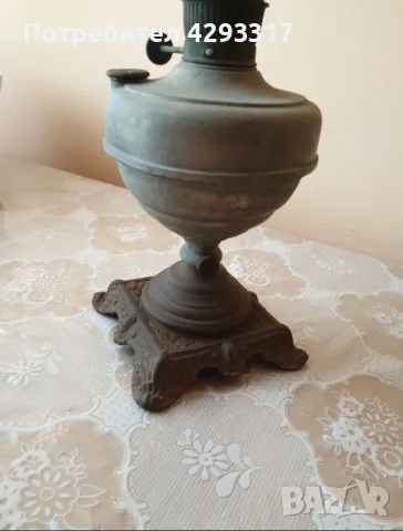 Стара лампа с газ, снимка 4 - Настолни лампи - 50224774