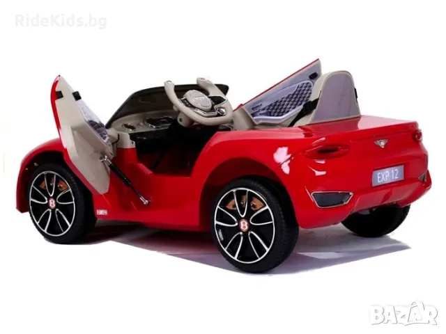 Bentley EXP 12V - Детска акумулаторна кола, Червена, EVA гуми, снимка 5 - Детски велосипеди, триколки и коли - 49744396