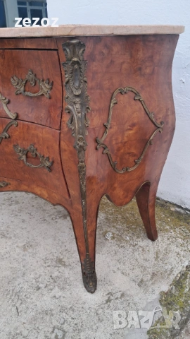 Скрин антикварен"Бомбе", снимка 6 - Скринове - 53253932