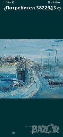 Картина на Павел Митков размери 50/60, снимка 3 - Картини - 44097067