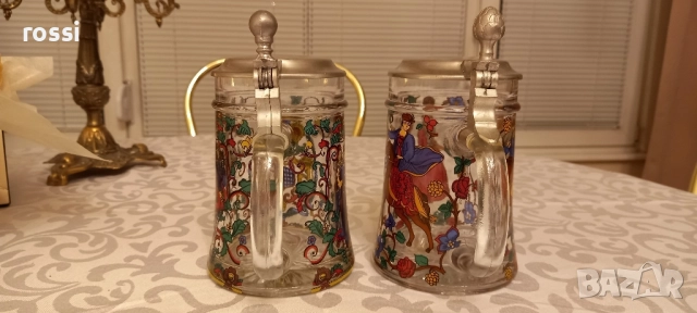 Vintage. Нови. BMF. Рисувани немски халби 0,5 л., халба, снимка 4 - Антикварни и старинни предмети - 49130524