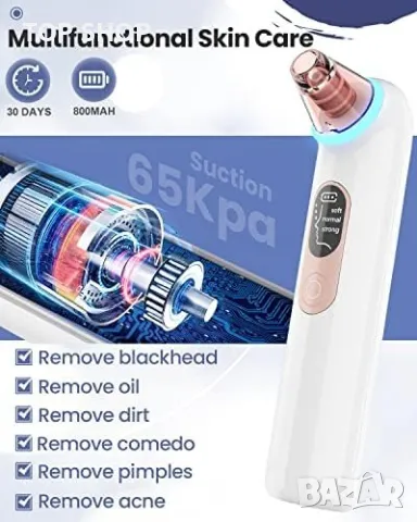 Нова Вакуум машинка за пори черни точки акне на лицето/USB/Жени Мъже, снимка 3 - Друга електроника - 49239141