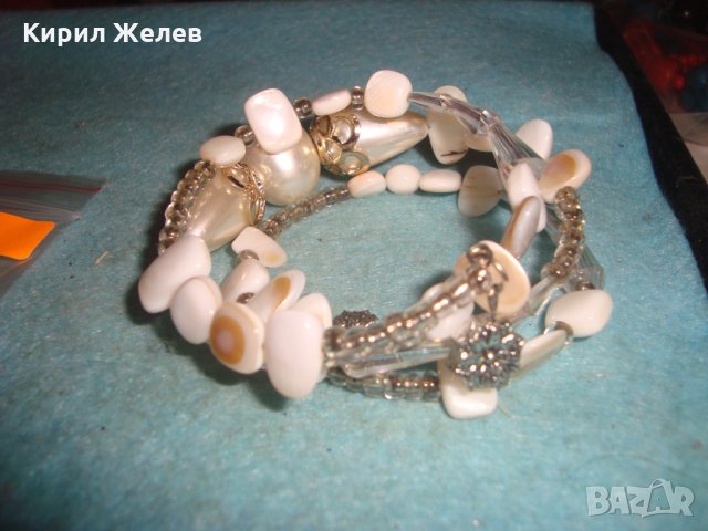 МОДЕРНА АРТ СЕДЕФЕНА с МЪНИСТА ЛЯТНА ГРИВНА ПЛАЖНО БИЖУ ХЕНД МЕЙД 27128