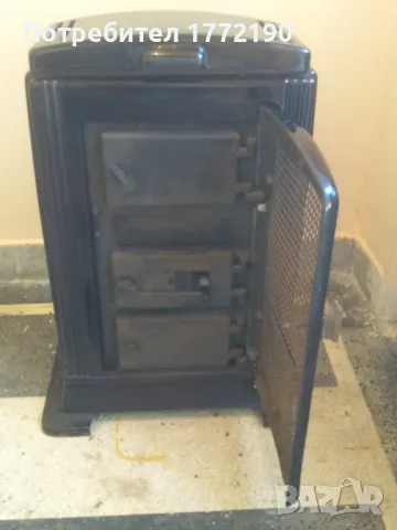 Красива, Старинна немска чугунена печка BUDERUS /дърва, пелети, въглища/, снимка 5 - Отоплителни печки - 50374652