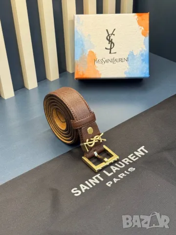 колани от естествена кожа 3см yves saint laurent, снимка 14 - Колани - 50406209