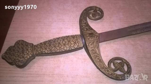 меч/сабя-ретро колекция-матал/мед/бронз-внос швеицария, снимка 4 - Колекции - 27494914