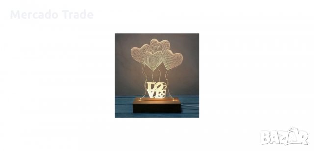 LED лампа, Три цвята, Сърца