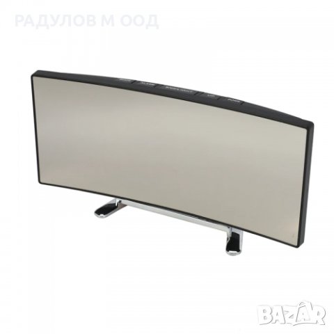 Електронен LED часовник настолен огледален с термометър и аларма / 3869, снимка 2 - Друга електроника - 43287282