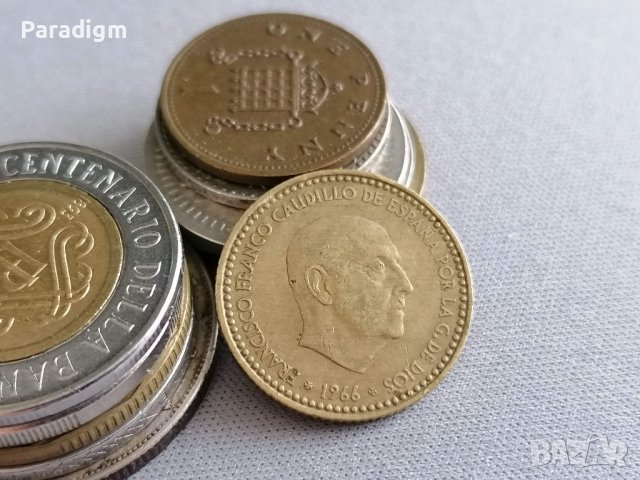 Монета - Испания - 1 песета | 1966г., снимка 2 - Нумизматика и бонистика - 37267291