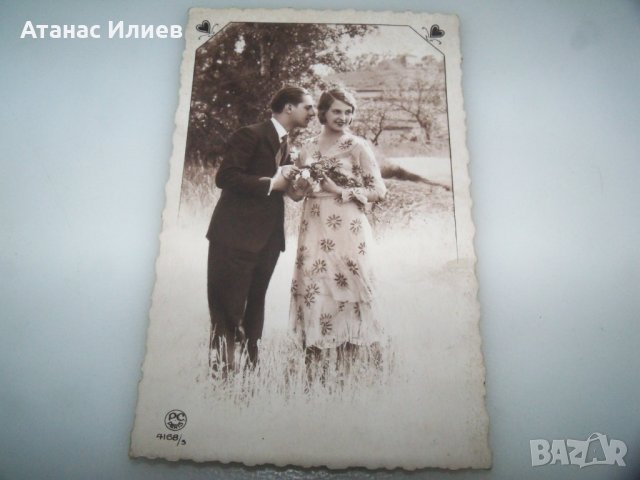 Стара френска романтична пощенска картичка, снимка 3 - Филателия - 43255177