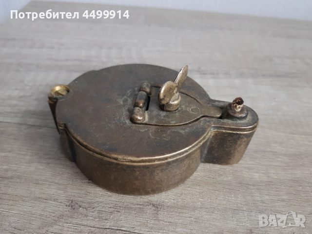 Стара бронзова миньорска лампа