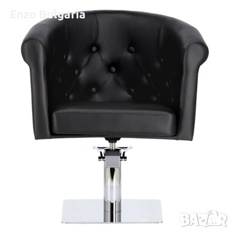 Хидравличен въртящ се фризьорски стол Bruno за фризьорски салон Z-FJ-83028-BLACK-FOTEL-BEZPODN, снимка 2 - Фризьорски столове - 43861000
