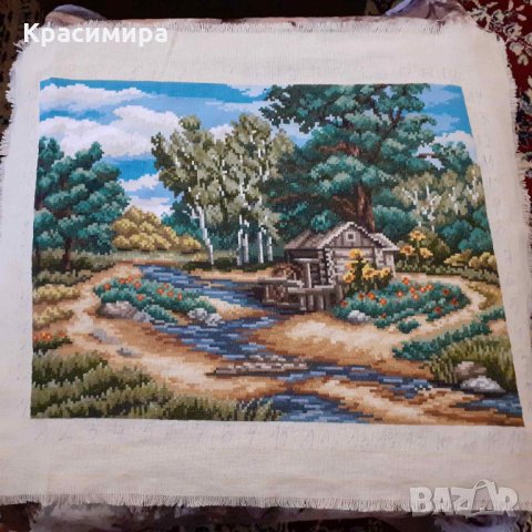 Гоблен "Планинска мелница", снимка 2 - Гоблени - 28157247