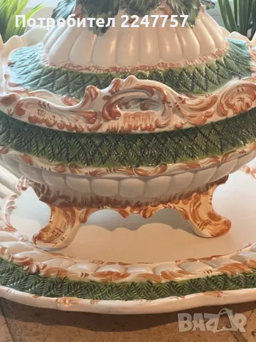 Супник с поднос Capodimonte , снимка 8 - Антикварни и старинни предмети - 49154313