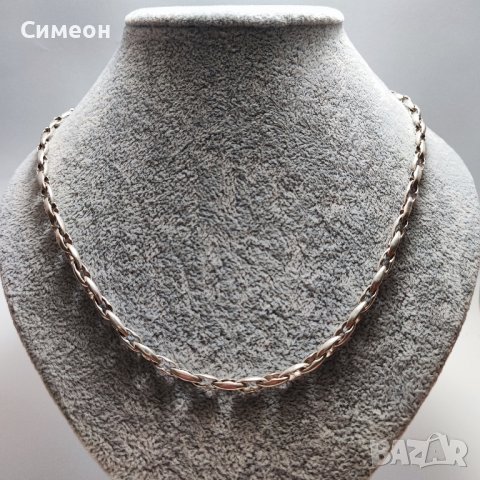 Сребърен плътен синджир , снимка 3 - Колиета, медальони, синджири - 43887710
