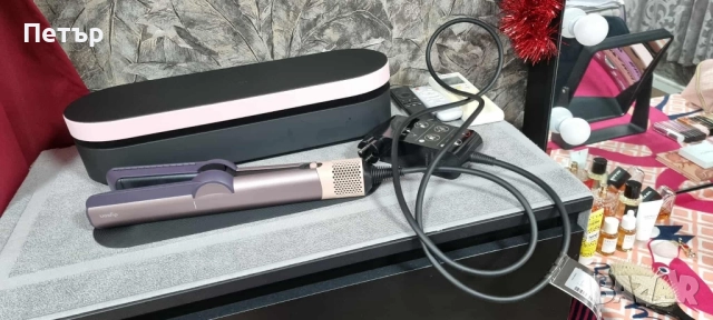 Сешоар-преса за коса Dyson - Airstrait, Jasper Plum, Limited edition, снимка 12 - Преси за коса - 52996824