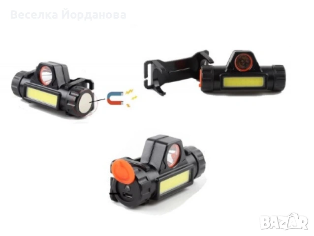 FL 61 Челник с регулируема LED и COB яркост, магнитен клипс и USB зареждане, снимка 11 - Други - 53043822