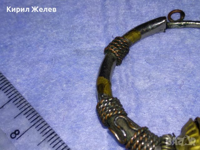 СТАРИННА СРЕБРИСТА ЕтноАРТ ВИСУЛКА МЕД МЕСИНГ СТОМАНА РЪЧНА МАЙСТОРСКА ОРНАМЕНТИРАНА ИЗРАБОТКА 28035, снимка 17 - Антикварни и старинни предмети - 40684987