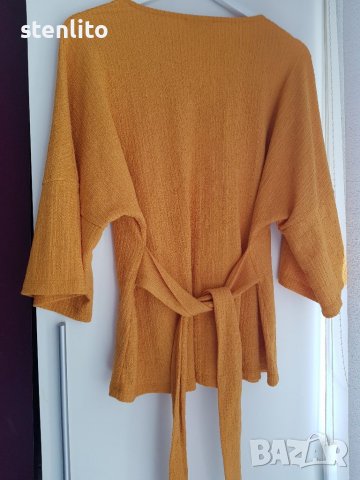 Дамска блуза цвят горчица размер 44/46, снимка 4 - Туники - 36692872