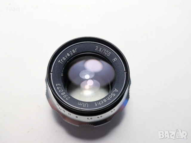 Обектив A. Schacht Ulm 3.5/105mm R Travegar M42 байонет + бонус, снимка 3 - Обективи и филтри - 53476308