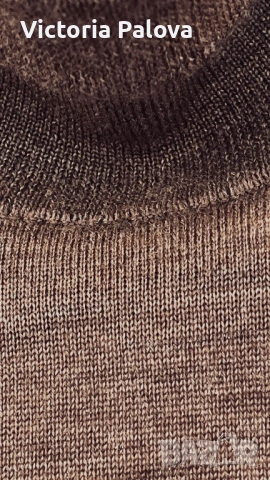 Кафяв мерино пуловер MADS NØRGAARD унисекс  Дания, снимка 4 - Пуловери - 53388153