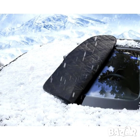 Покривало за предно стъкло на кола против замръзване - с магнити за стабилност, снимка 2 - Аксесоари и консумативи - 52542533