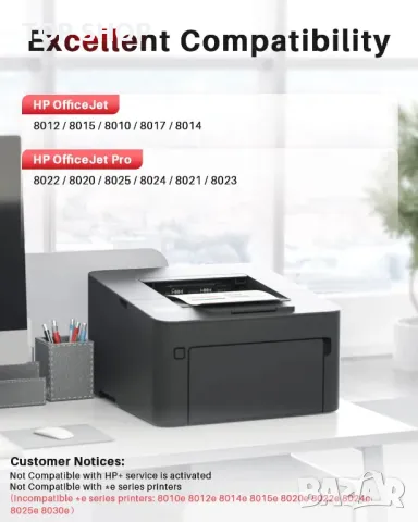 Halloya 912XL мастилени касети за HP 912 XL за OfficeJet 8010 и OfficeJet Pro 8022 (4 касети), снимка 3 - Консумативи за принтери - 49340602