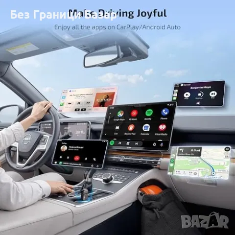 Нов Wireless CarPlay Android Auto Адаптер 2025 iOS/Android USB-C за кола, снимка 4 - Друга електроника - 50033984