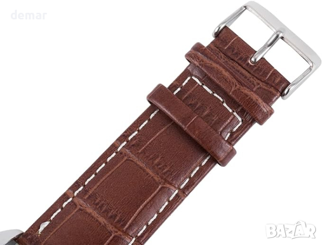 Часовник за барабани ALANO с каишка от естествена кожа с кварцова лента за ръка , снимка 5 - Мъжки - 44879832