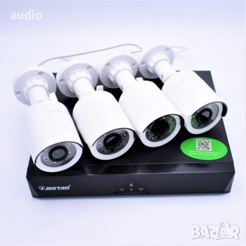Комплект охранителни камери с 4 портов DVR пълен комплект за видео набюдение AHD, снимка 1 - Комплекти за видеонаблюдение - 39860754