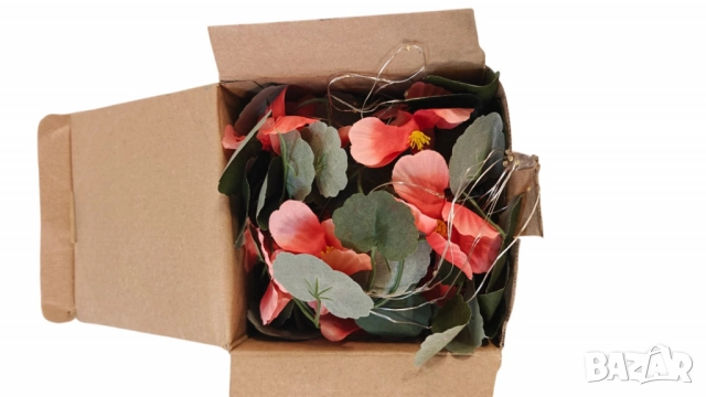 Флорална светлинна декорация - LED Слънчева кошница с цветя, снимка 12 - Други - 51948631