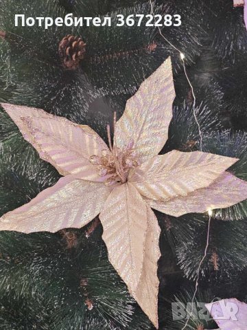 Коледна звезда декорация за елха Christmas Elegance, снимка 1 - Декорация за дома - 43500227